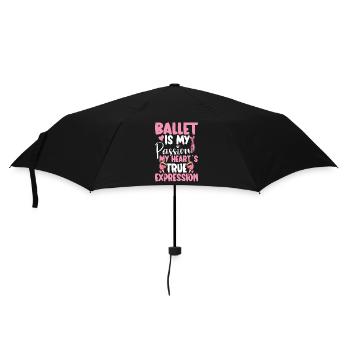 Ballett Ballerina Tanz Tänzerin Tanz Ballett - Regenschirm (klein) - Schwarz - Vorne