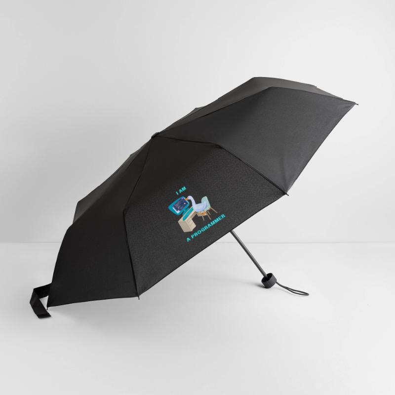 Eine Programmierer-Ente, ein lustiges Design für Programmierer Regenschirm (klein)