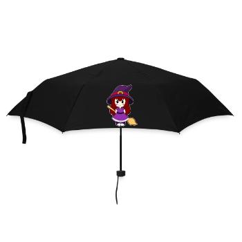 Girl Witch Broom - Umbrella (small) - black - Front