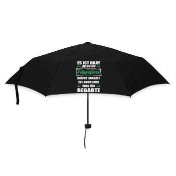 Fotografieren Lustiger Spruch für Mann & Frau - Regenschirm (klein) - Schwarz - Vorne