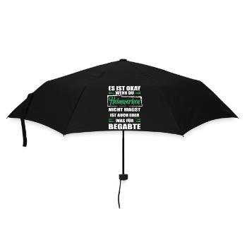 Heimwerken Lustiger Spruch für Mann & Frau - Regenschirm (klein) - Schwarz - Vorne