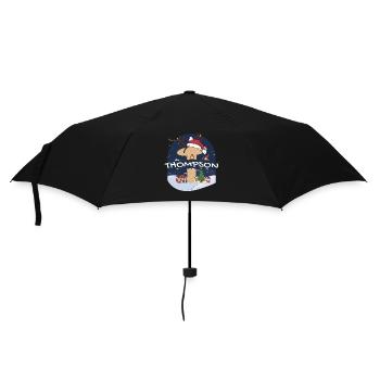 Génial Thompson nom w chapeau de père Noël dans le thème de Noël - Parapluie standard - noir - Devant