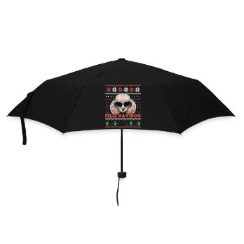 Caniche Cool Chien Noël Feliz Navidog Noël laid - Parapluie standard - noir - Devant