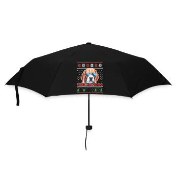 Cool Beagle Chien Noël Feliz Navidog Noël moche - Parapluie standard - noir - Devant