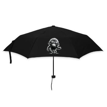 Gorilla with sunglasses - Umbrella (small) - black - Front