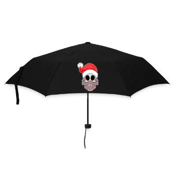 Weihnachtsmann Totenkopf - Regenschirm (klein) - Schwarz - Vorne