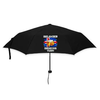 Équipe de beuverie d’Islande - Parapluie standard - noir - Devant