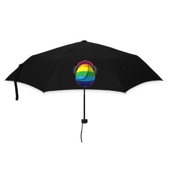 Osterei Ostern Regenbogen Musik - Regenschirm (klein) - Schwarz - Vorne