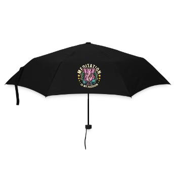 Meditation Is My Passion Spiritual Elephant Lover - Umbrella (small) - black - Front