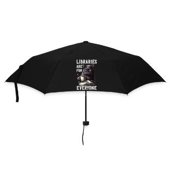 Bibliotheken Sind Für Alle Da Bibliothekar - Regenschirm (klein) - Schwarz - Vorne