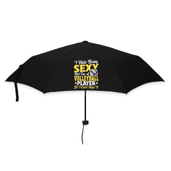 I Hate Being Sexy But I'm A Volleyball Player So - Regenschirm (klein) - Schwarz - Vorne