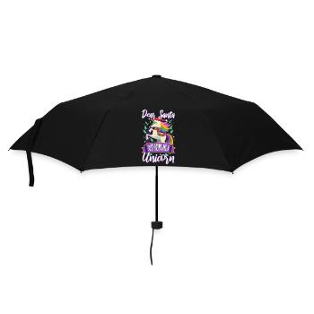 Dear santa just bring me a unicorn - Umbrella (small) - black - Front
