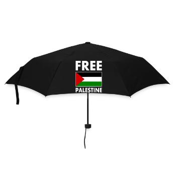 Free palestine - Regenschirm (klein) - Schwarz - Vorne