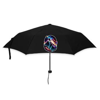 Climbing - Moon - Space - Umbrella (small) - black - Front