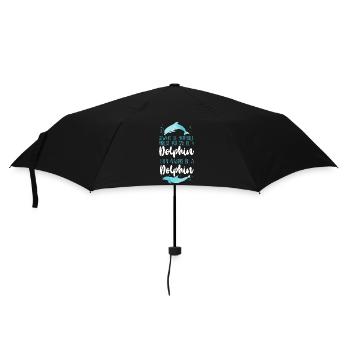 Dolphin Always Be Yourself Unless - Umbrella (small) - black - Front