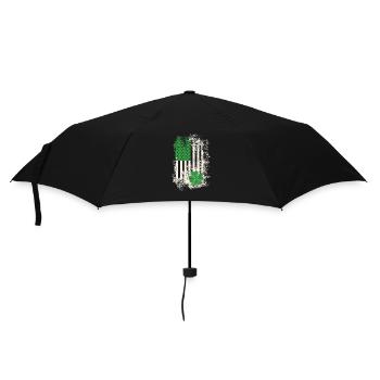 Happy St. Patrick's Day American Flag - Umbrella (small) - black - Front