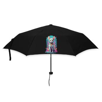 Kawaii Gothic Sphynx Katze Pastel Okkult Design - Regenschirm (klein) - Schwarz - Vorne