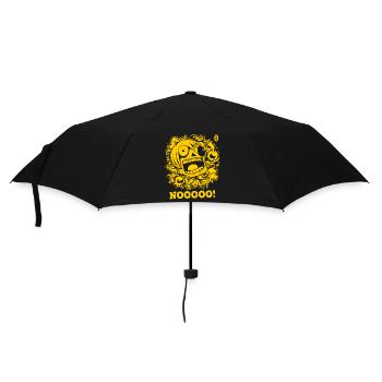 Comic Cartoon Evil Horror Screaming Face - Umbrella (small) - black - Front
