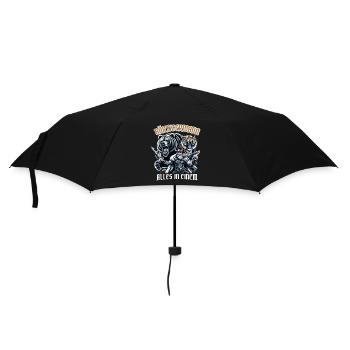 Bärtigermann alles in einem Wikinger - Regenschirm (klein) - Schwarz - Vorne