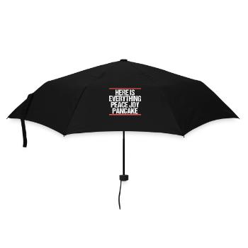 Here is everything Peace Joy Pancake Denglisch - Umbrella (small) - black - Front