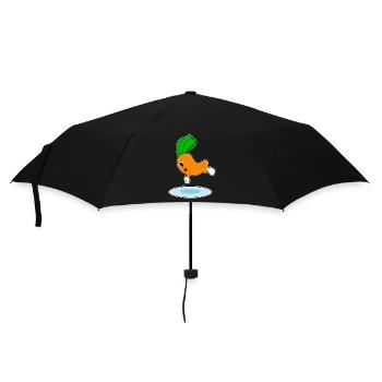 Karotte Schwimmen Wassersprung Sommer - Regenschirm (klein) - Schwarz - Vorne