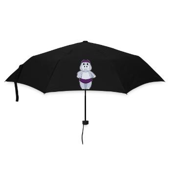 Été du bonnet de baignade hippopotame - Parapluie standard - noir - Devant