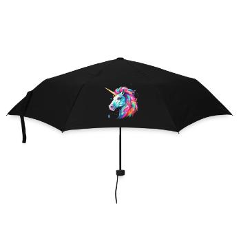 Unicorn in glass style - Umbrella (small) - black - Front