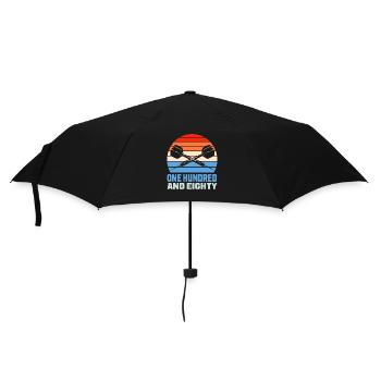 180 Retro Dart Dart Dart Player - Umbrella (small) - black - Front