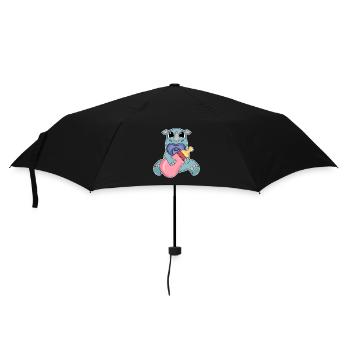 Baby Nashorn Motiv - Regenschirm (klein) - Schwarz - Vorne