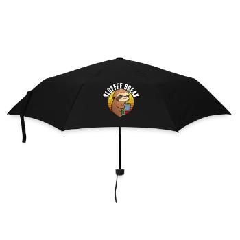 Sloffee-Pause Im Retro - Regenschirm (klein) - Schwarz - Vorne