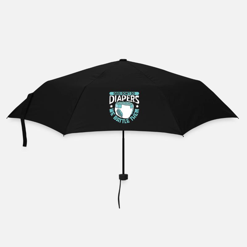 Väter bekämpfen Windeln - Baby wickeln - Regenschirm (klein) - Schwarz