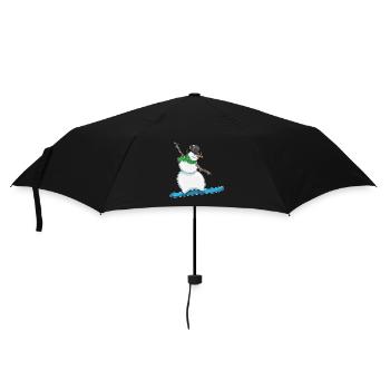 Snowman Christmas Snowboard - Umbrella (small) - black - Front