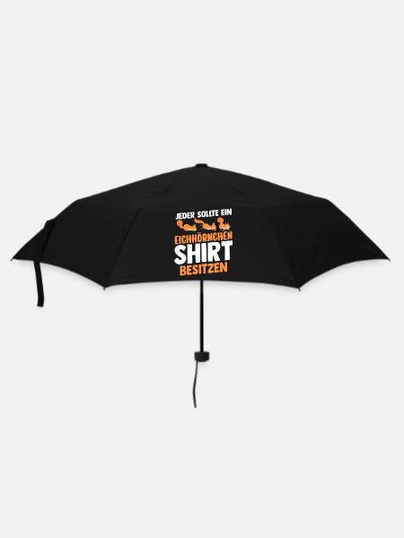 Eichhörnchen - Regenschirm (klein) - Schwarz