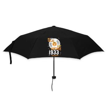 Jahrgang 90. Geburtstag 1933 - Regenschirm (klein) - Schwarz - Vorne