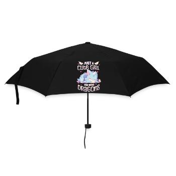 Just a cute Girl who loves Dragons - Kawaii Dragon - Umbrella (small) - black - Front