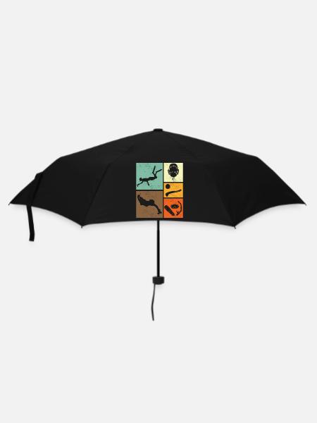 Unterwasserhockey Enthusiast Retro Vintage - Regenschirm (klein) - Schwarz