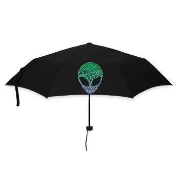 Tête extraterrestre d’OVNI martien extraterrestre - Parapluie standard - noir - Devant