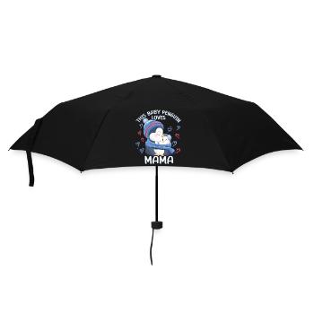 Ce bébé pingouin aime maman le jour de la fête des mères - Parapluie standard - noir - Devant