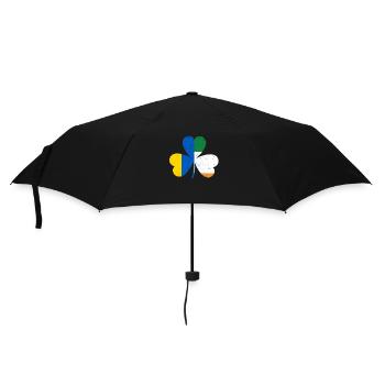 Trèfle drapeau ukrainien irlandais - Parapluie standard - noir - Devant