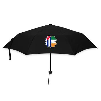Irish Cuban Flag Ireland Cuba Shamrock - Umbrella (small) - black - Front