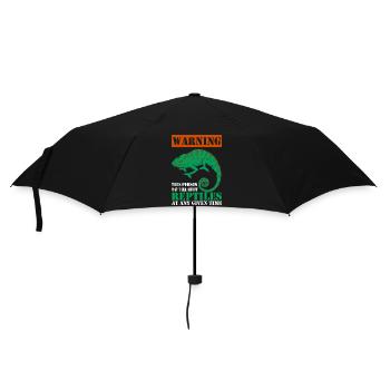 Avertissement : Cette personne parle peut-être de reptiles - Parapluie standard - noir - Devant