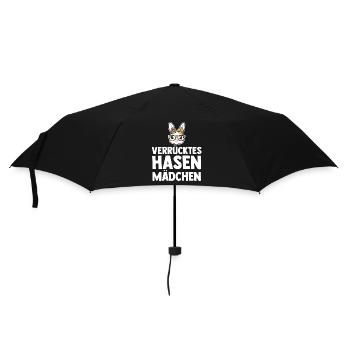 Kaninchen Hase - Regenschirm (klein) - Schwarz - Vorne