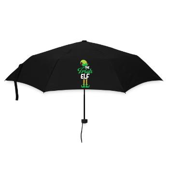 Der irische Elf Heritage Elves Shamrock XMAS Irlan - Regenschirm (klein) - Schwarz - Vorne
