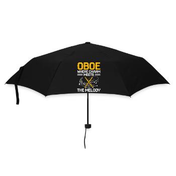 Oboe Player Oboe Basoonist Marching Band Instrumen - Umbrella (small) - black - Front