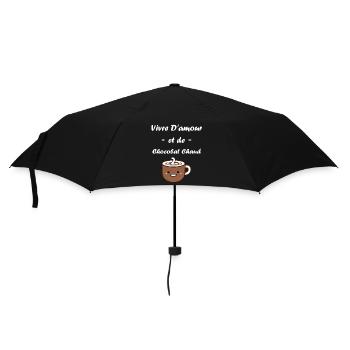 Humour petit chocolat chaud - Parapluie standard - noir - Devant
