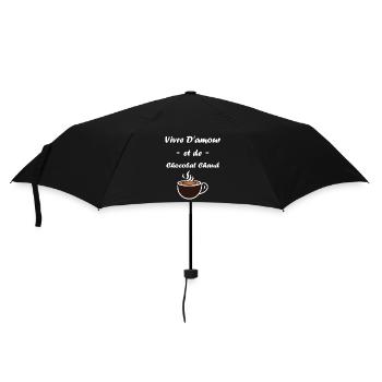 Humour petit chocolat chaud - Parapluie standard - noir - Devant