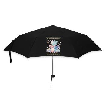 Kawaii Dragon in Ugly Christmas Sweater Style - Umbrella (small) - black - Front