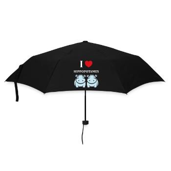 amour petit hippopotame - Parapluie standard - noir - Devant