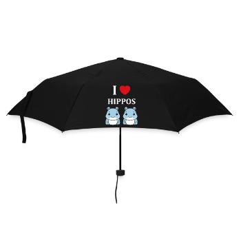 amour petit hippopotame - Parapluie standard - noir - Devant