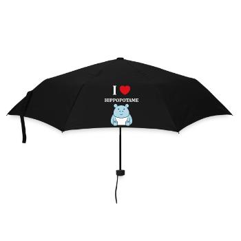 amour petit hippopotame - Parapluie standard - noir - Devant